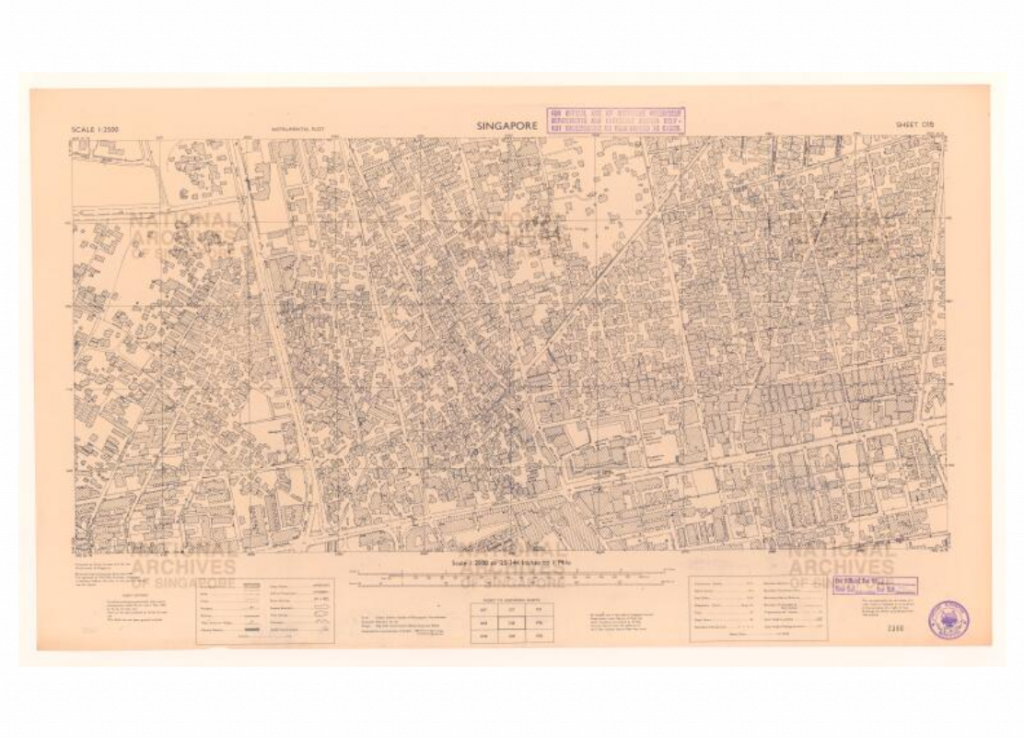 Figure X. 1970 topographical map of Geylang Serai. Source: National Archives of Singapore.